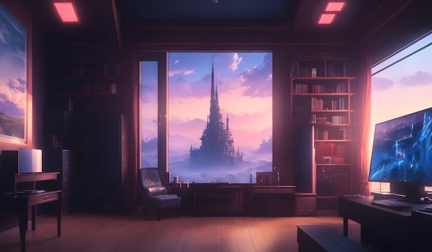 Anime Living Room Wallpapers  Wallpaper Cave