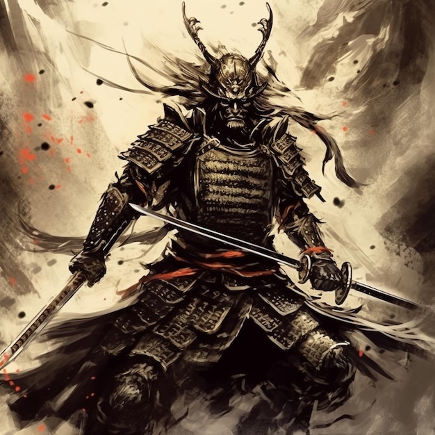 Premium AI Image | Japanese samurai in armor