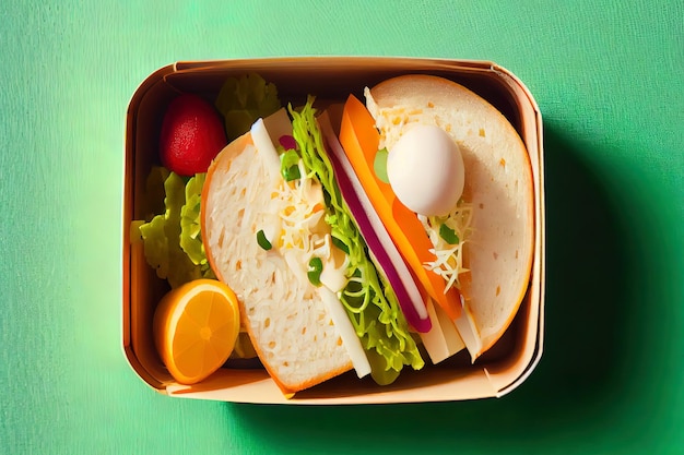 Photo japanese sandwiches sando and vegetable for good health