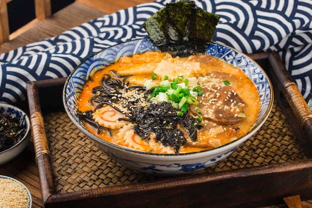 Japanese Seafood Ramen with cuttlefish sauce