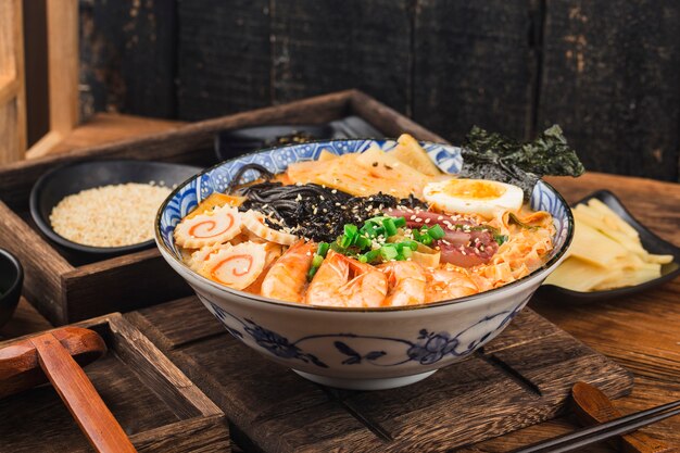 イカソースの和風ラーメン