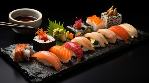 Japanese seafood sushi set