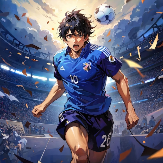 Premium AI Image | japanese soccer player