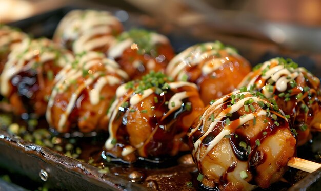Japanese Street Food Takoyaki | Premium AI-generated image
