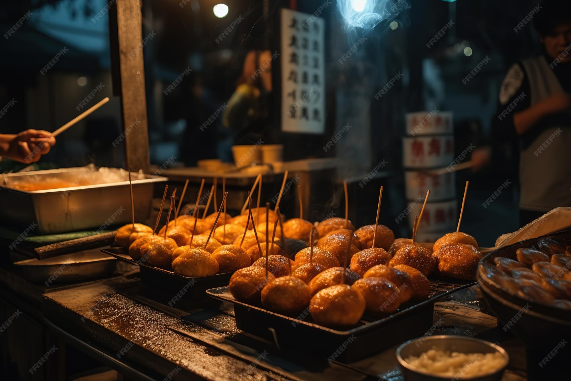 Premium AI Image | japanese street food