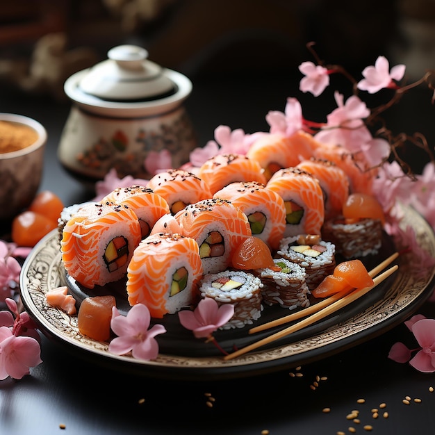 Japanese Sushi Delights in Detail