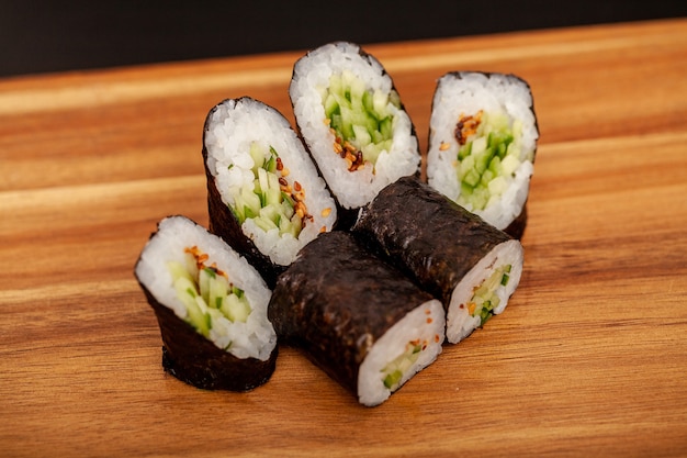 Japanese sushi maki rolls