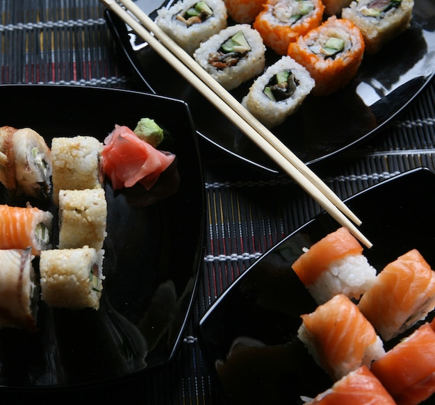 Japanese Sushi and rolls