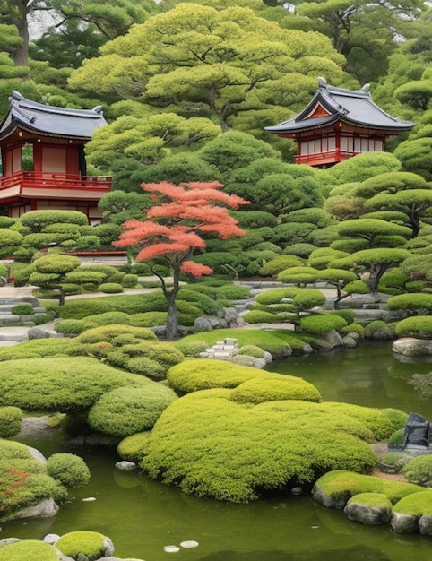 A Japanese tea garden