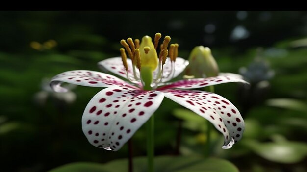 Japanese Toad Lily Flower Beautifully Bloomed Generative AI