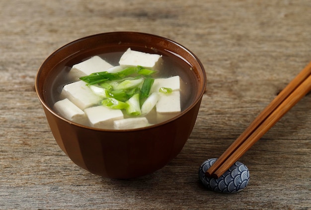 Japanese Tofu Warm Soup Miso Soup