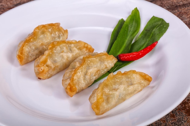 Japanese traditional cuisine Gyoza dumplings