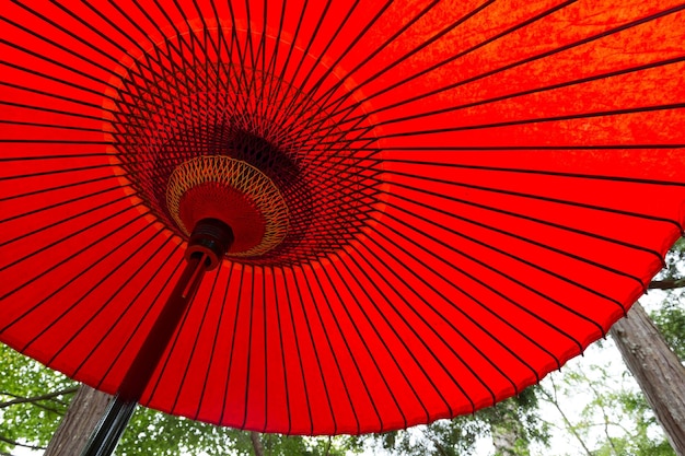 Japanese traditional red umbrella