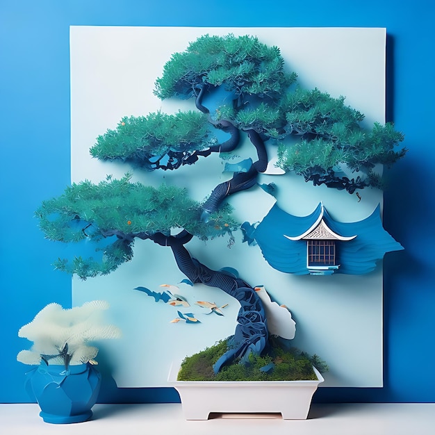 Japanese Village Paper Art