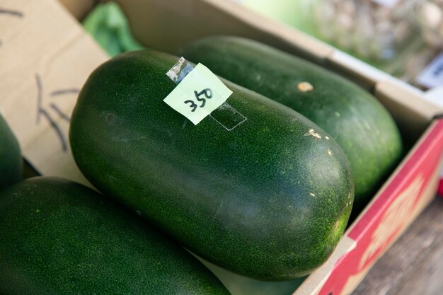 Japanese watermelon at a Kyoto fruit market