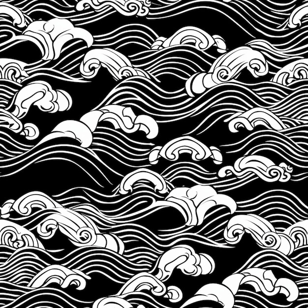 Japanese wave pattern 7