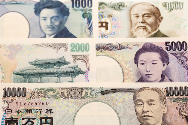 Photo japanese yen a business background