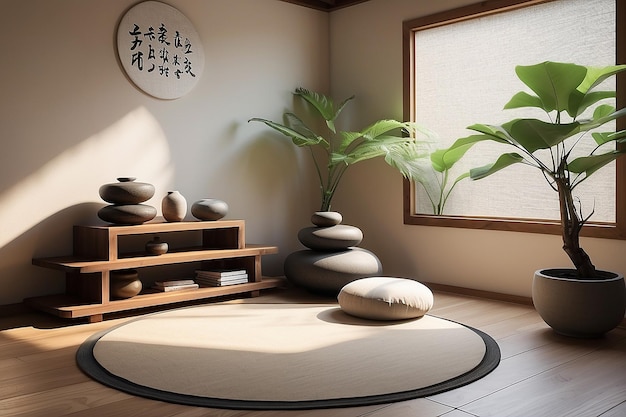 Japanese Zen Meditation Corner