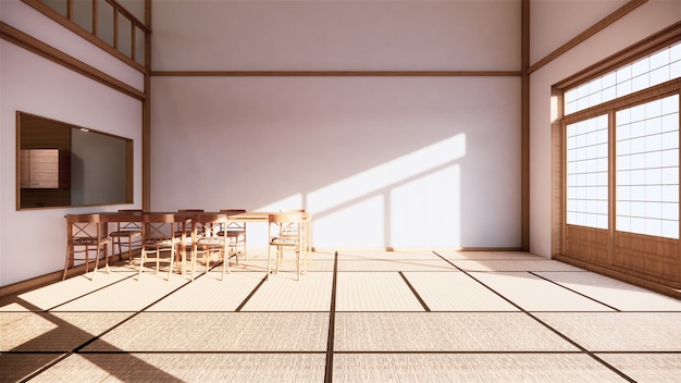 Japans interieur van de eerste verdieping in een huis met twee verdiepingen