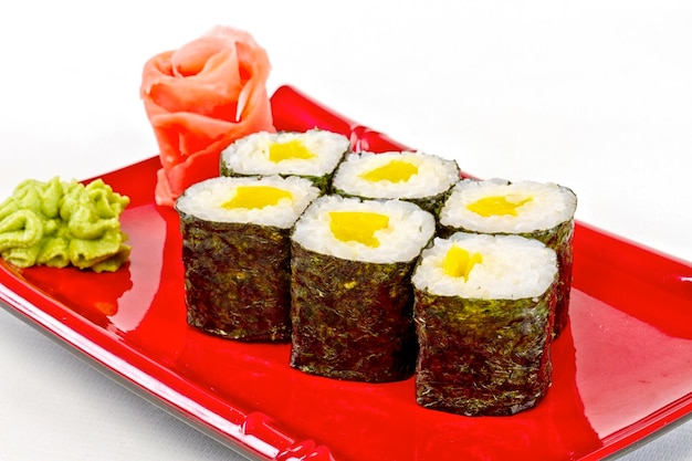 Japans vegetarisch broodje met dycon