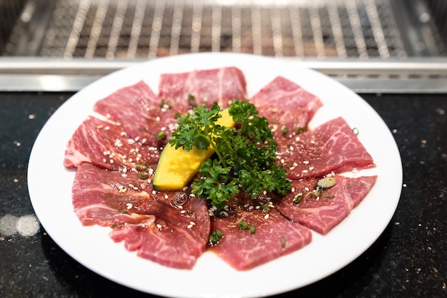 Japans yakiniku wagyu rundvlees