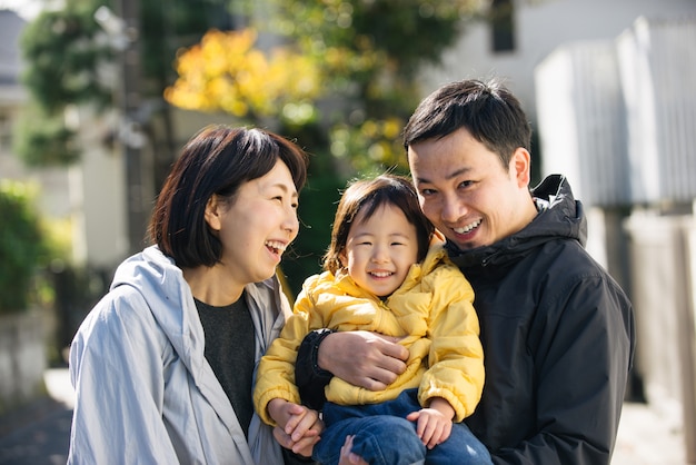 Japanse familie in Tokio