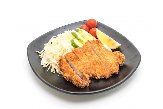 Japanse gefrituurde varkensschnitzel (tonkatsu-set)