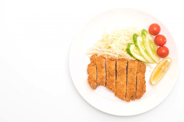 Japanse gefrituurde varkensschnitzel (tonkatsu-set)