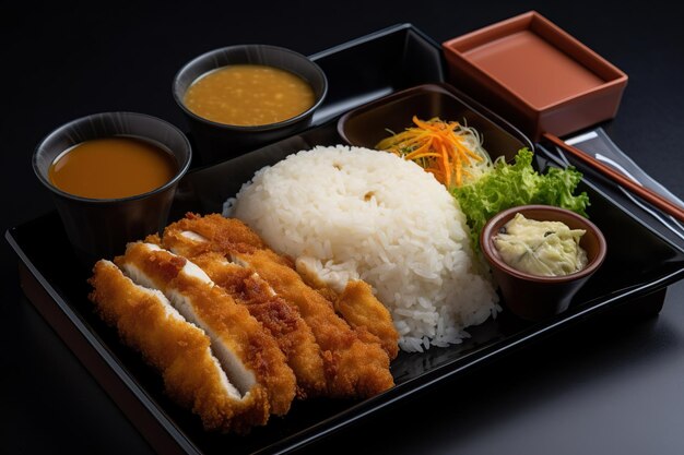 Japanse Katsu Curry met rijst en groenten