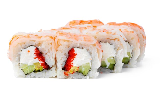 Japanse keuken sushi roll op een wit