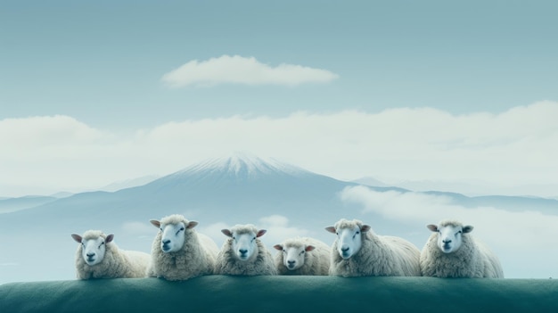 Japanse minimalisme schapenfotografie in verbluffende 8k resolutie