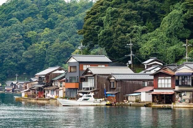 Japanse oude stad, Ine-cho in Kyoto van Japan