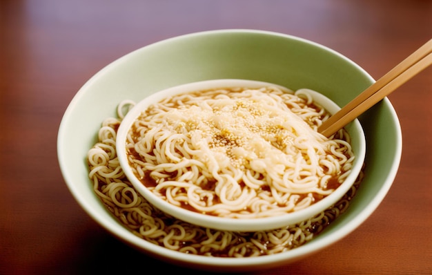 Japanse ramen pikante saus, oud eten