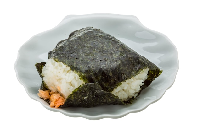 Japanse rijstbal met zalm