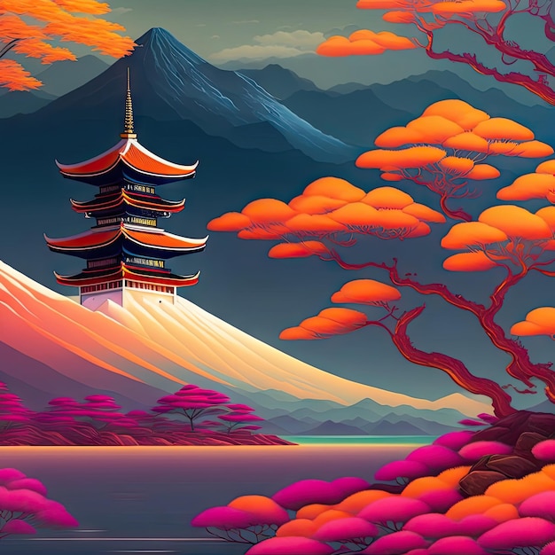 Japanse stijl Wallpaper achtergrond