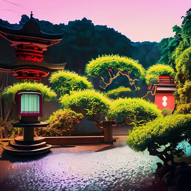 Foto japanse theetuin in het golden gate park in san francisco