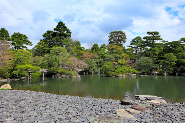 Japanse tuin met lucht