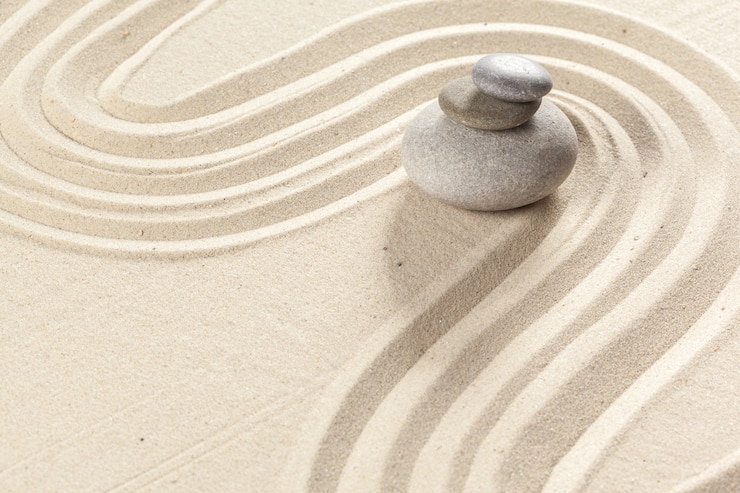 Foto japanse tuin zen steen