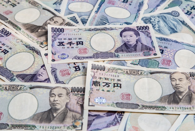 Japanse valuta yen bankbiljetten