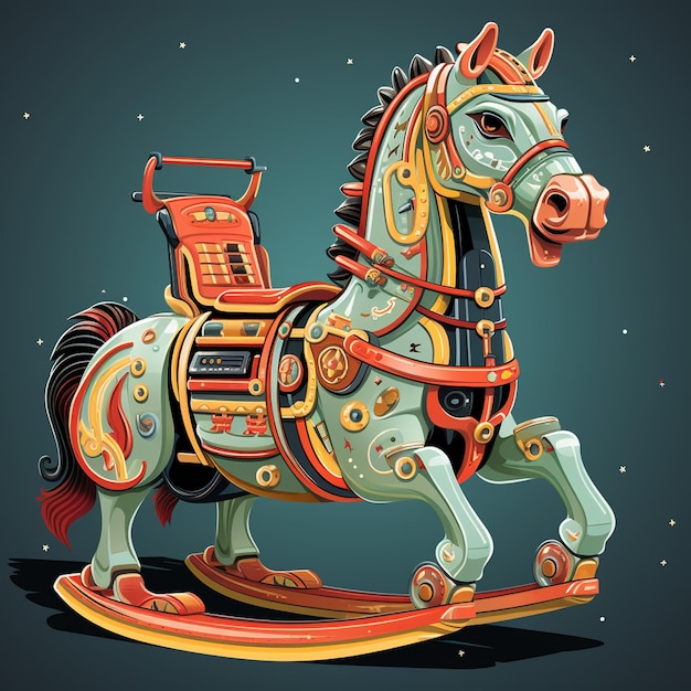 japanse vectorkunst cartoon paard