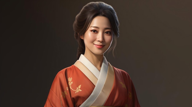 Japanse vrouw Japanse vrouw glimlachend