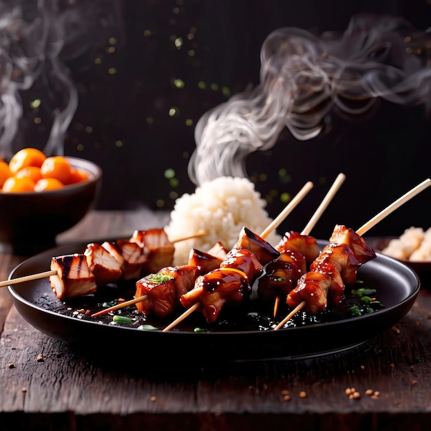 Japanse yakitori gegrilde kip riool traditionele snacks