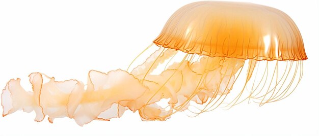 Foto japanse zeenettel chrysaora pacifica kwallen op witte achtergrond