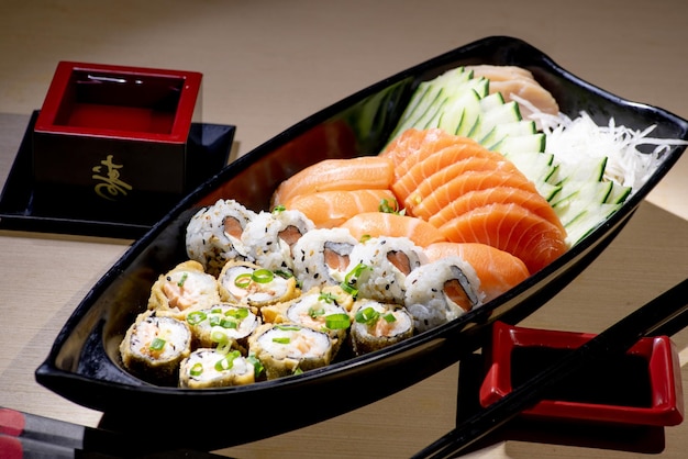 Japanse zeevruchten sushi set