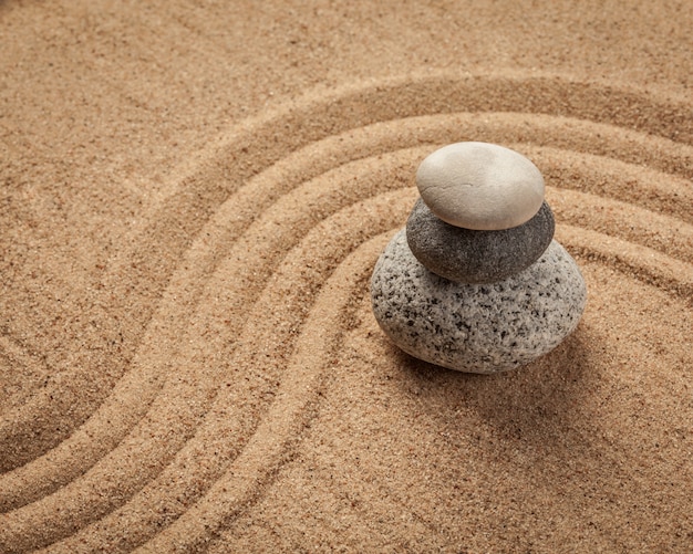 Japanse Zen stenen tuin