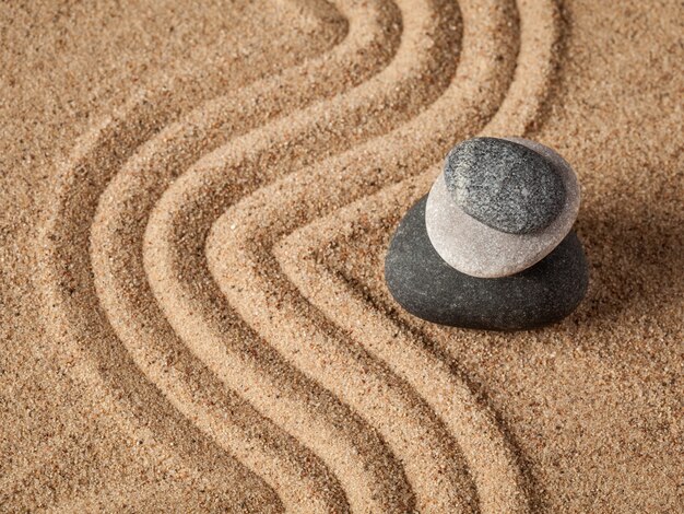 Japanse Zen stenen tuin