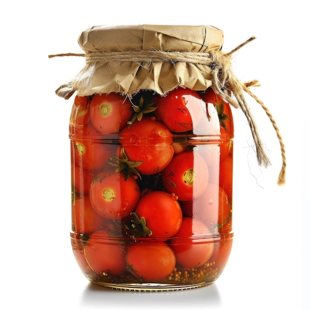 Jar Filled With Abundant Red Tomatoes