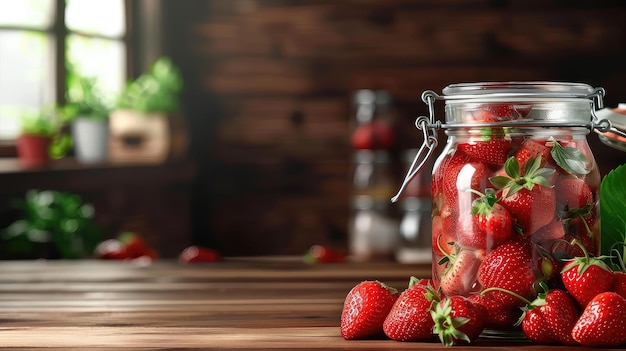 A jar full of strawberry delight