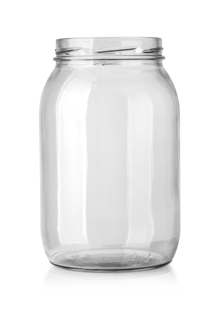 Jar glass isolated on white