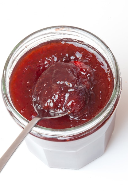 Jar of jam open